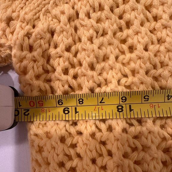 Aaron & Amber Sweater - Butter Yellow Cotton Short Sleeve Sweater-Sz Medium - Picture 6 of 6